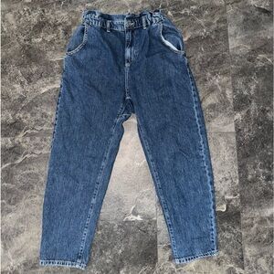 Zara Paperbag Denim Jeans Medium Wash Size 4